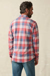 .Faherty Legend Sweater Shirt, Cherry Blue Buffalo Check