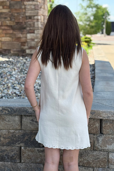 Sophie Eyelet Twill Dress