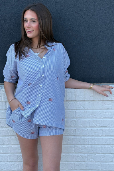 Old Glory Striped Button Down