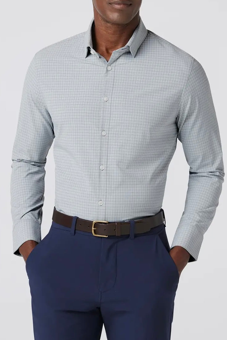 mizzen main leeward dress shirt Mizzen & Main Leeward Dress Shirt, Aluminum Joel Plaid Aluminum Joel Plaid / M