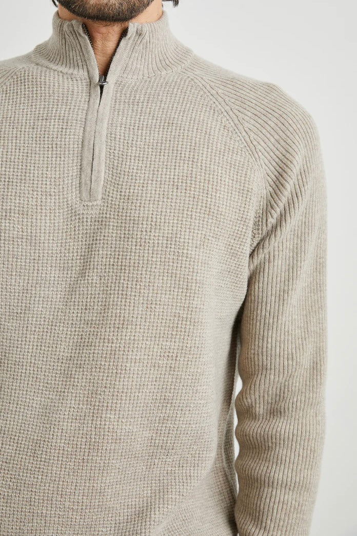 .Rails Stark 1/4 Zip Sweater, Oat Melange