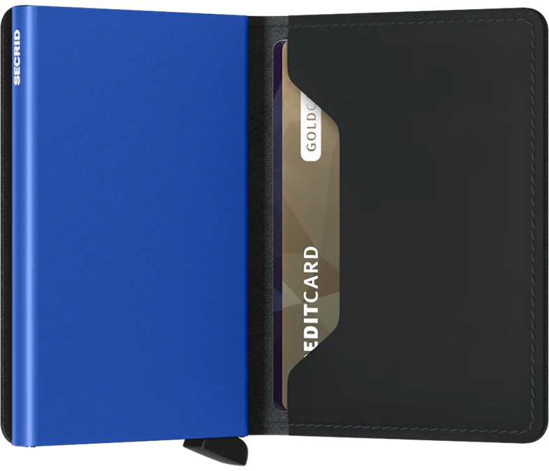 Secrid Slimwallet Matte, Black & Blue