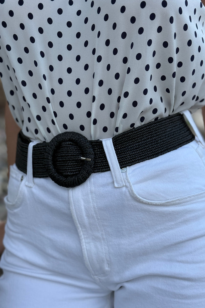 .Woven Belt, Black
