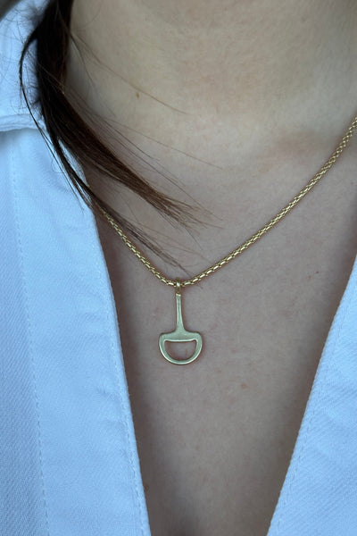 Gold Bit Necklace, 17" - RUST & Co.