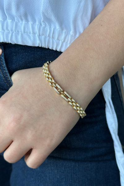 .Lux Pavé Chain Bracelet, 7" - RUST & Co.