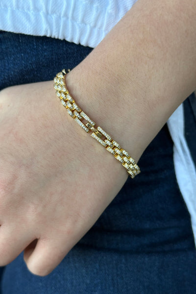 .Lux Pavé Chain Bracelet, 7" - RUST & Co.