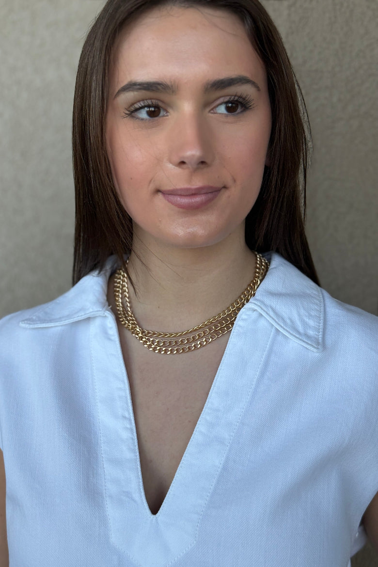 .Triple Chain Necklace - RUST & Co.