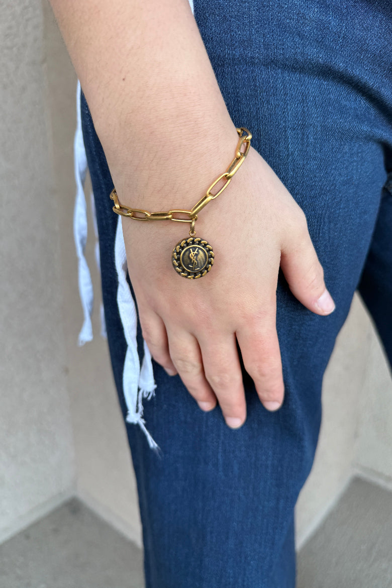 .Designer Antique Gold Charm Bracelet - RUST & Co.