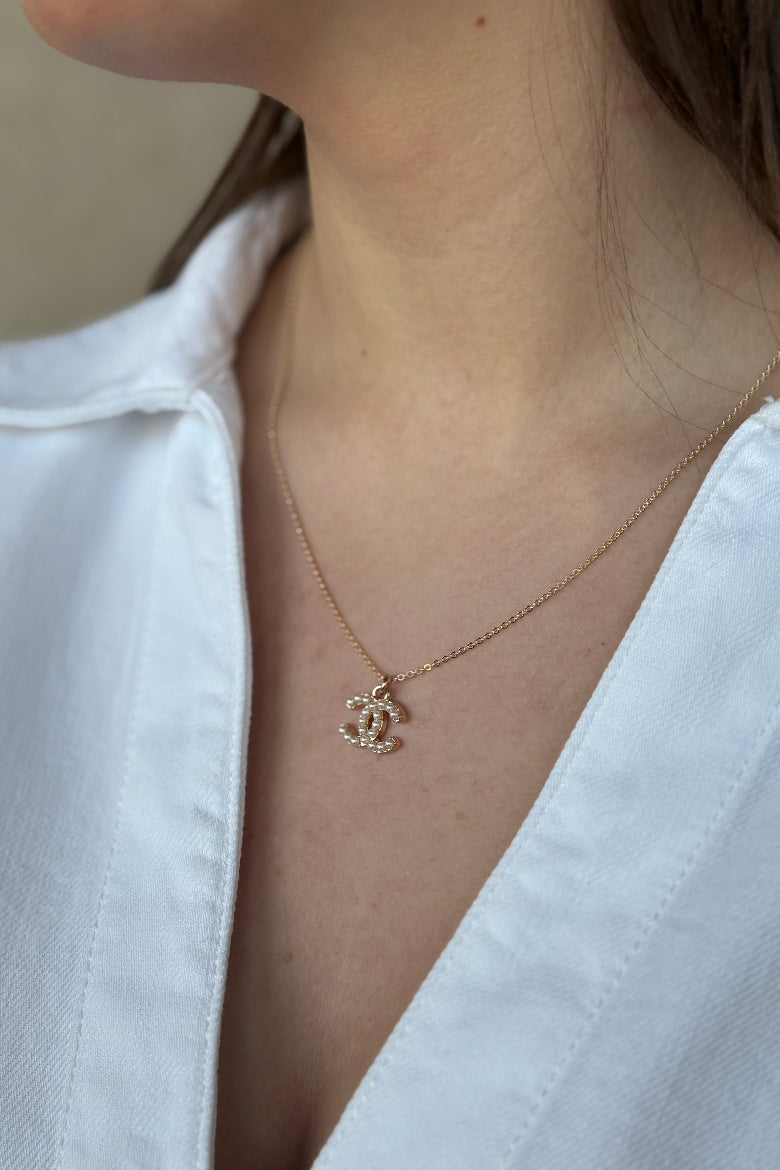 .Designer Pearl Charm Necklace - RUST & Co.