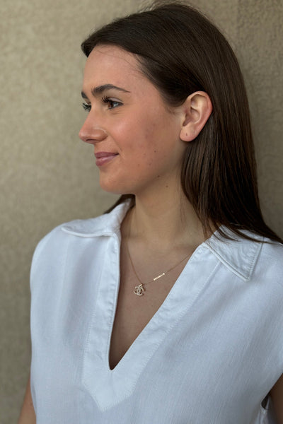 Designer Pearl Charm Necklace - RUST & Co.