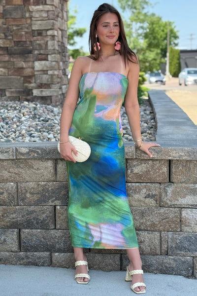 Nola Mesh Tube Dress