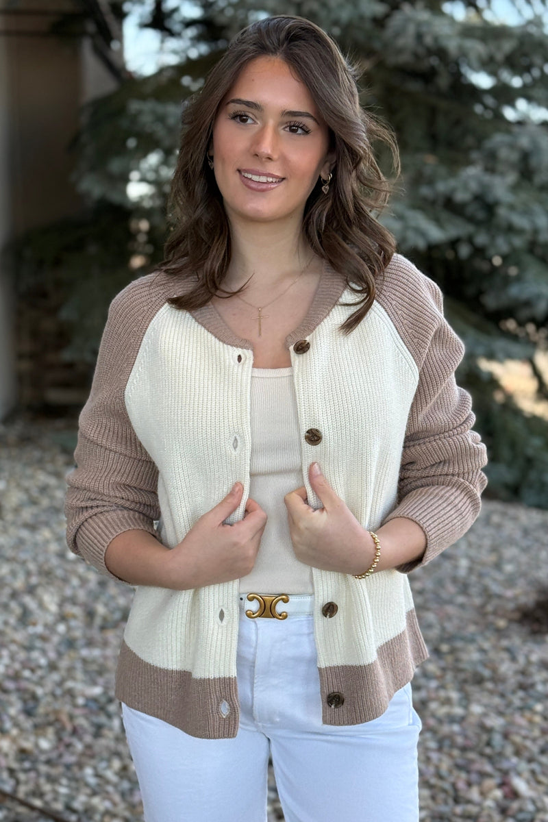 Danica Color Blocked Raglan Cardigan - RUST & Co.