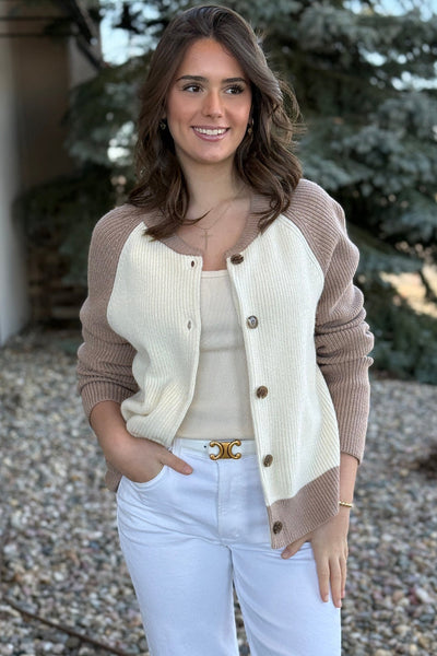 Danica Color Blocked Raglan Cardigan - RUST & Co.