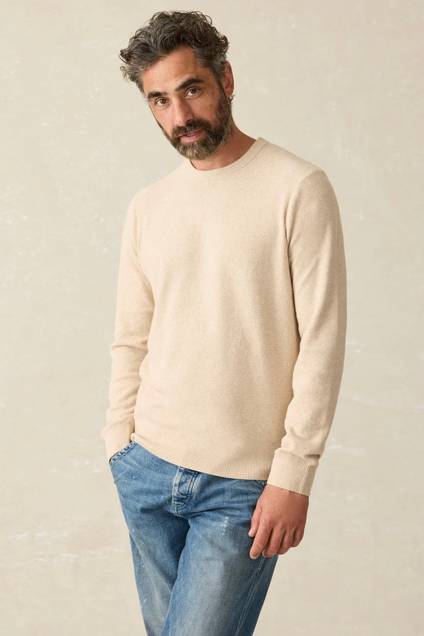 .Faherty Jackson Sweater, Sand