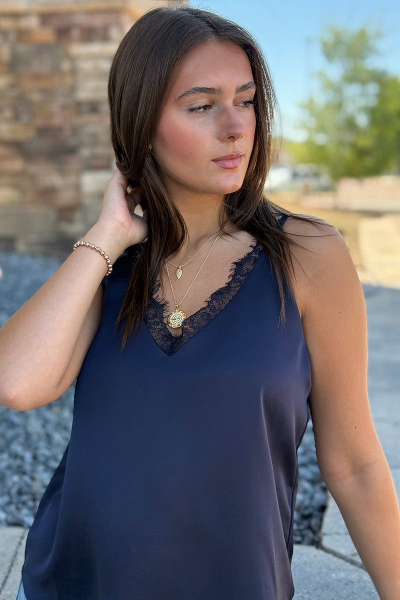 Sasha Lace Trim Cami