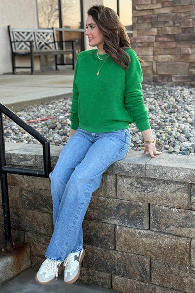 PWT Ziggy Reverse Fleece Sweatshirt, Grass