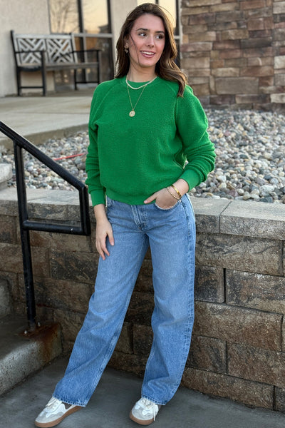 PWT Ziggy Reverse Fleece Sweatshirt, Grass