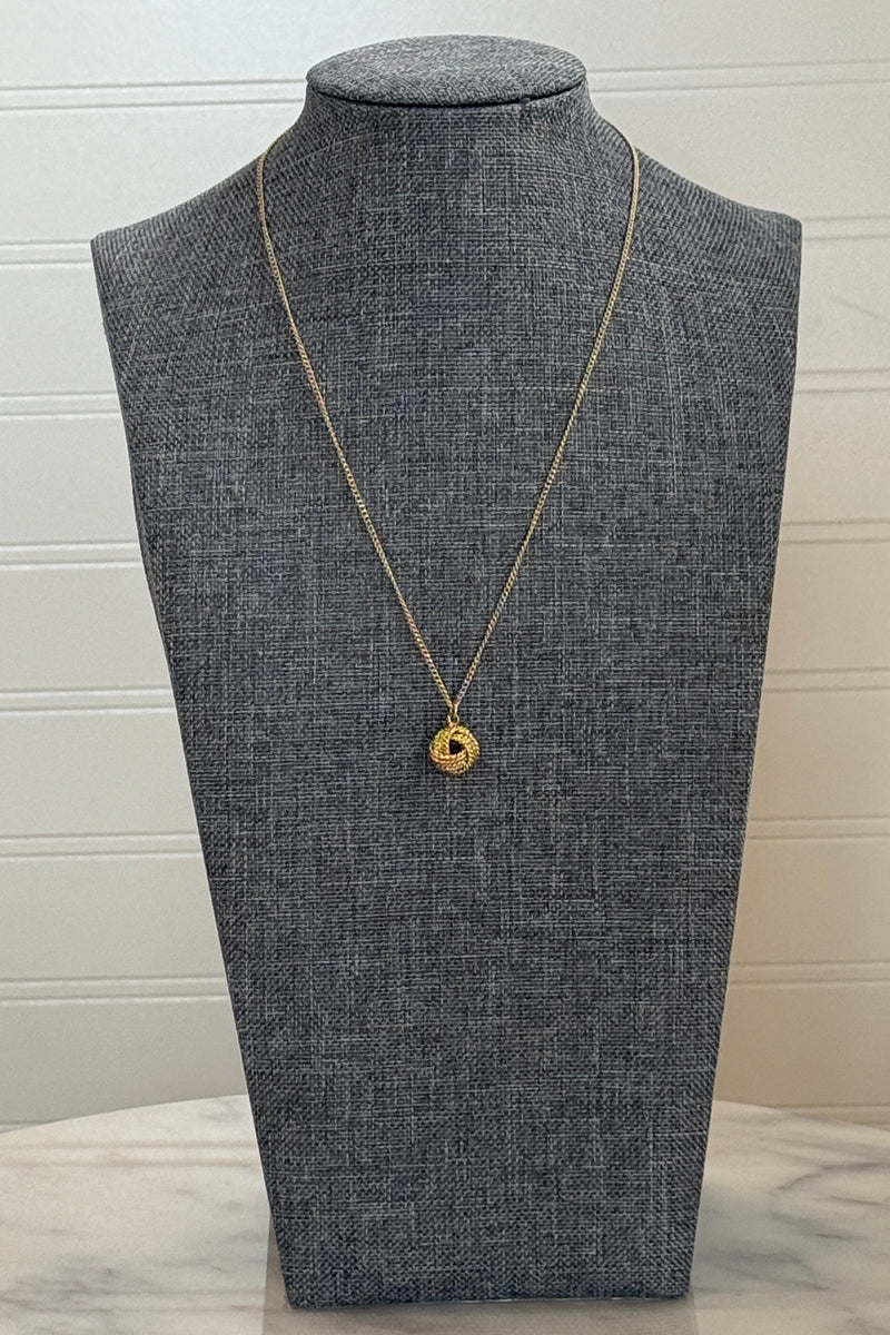 .Love Knot Necklace, 16-18"