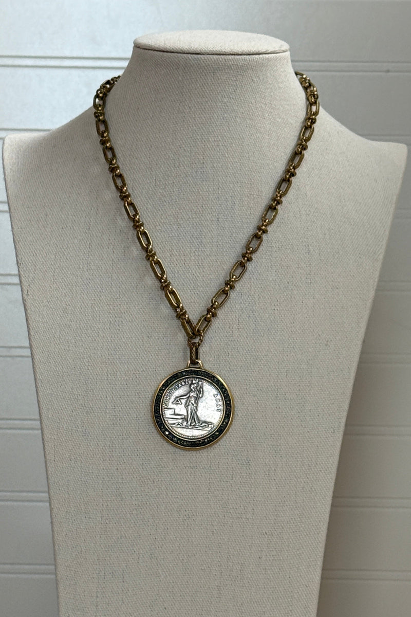 .Athena Coin  Necklace