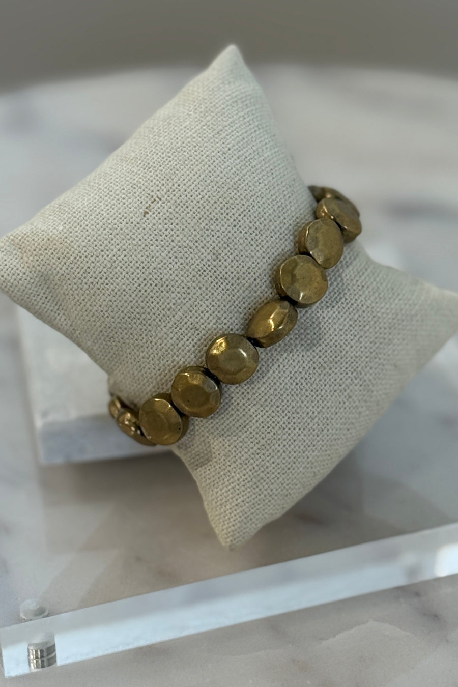 .Brass Sand Dollar Bracelet