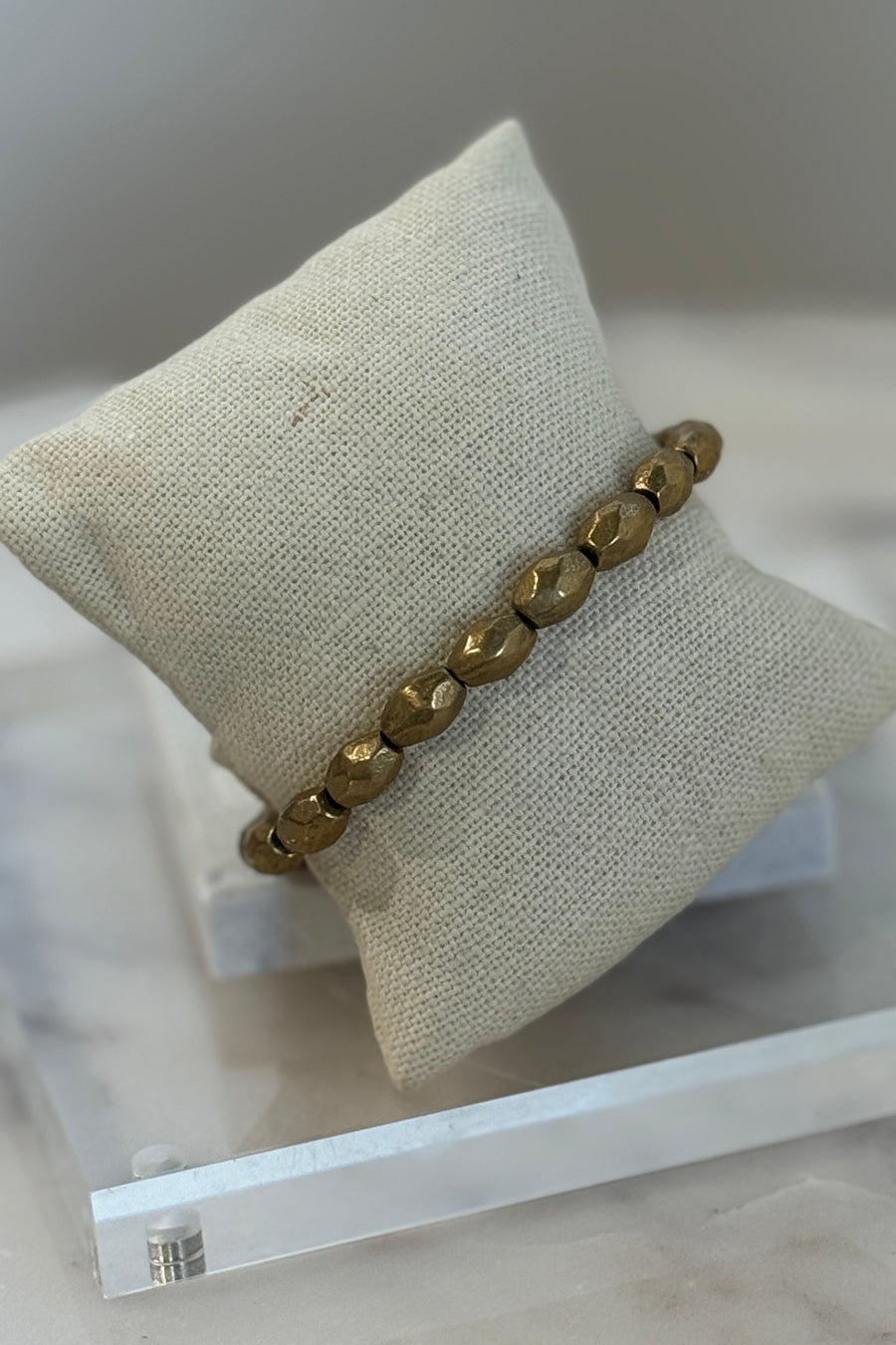 .Brass Barrel Bracelet
