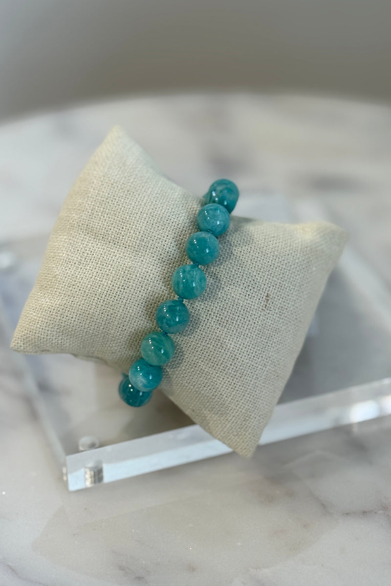 .Light Apatite Semi Precious Stone Bracelet