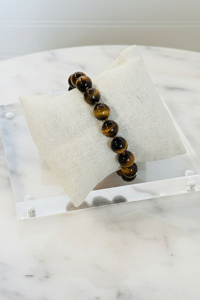 .PRE-ORDER July Tiger Eye Semi Precious Stone Bracelet