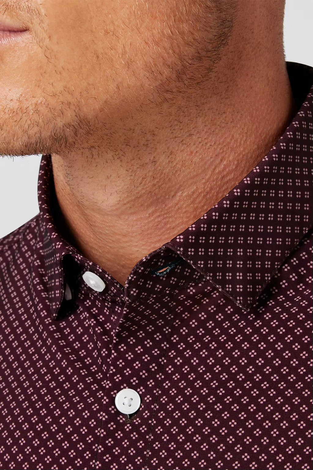 Leeward No Tuck Wine Clover Dress Shirt Leeward No Tuck Wine Clover Dress Shirt