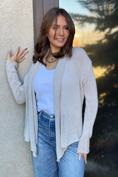 Erica Light Weight Cardigan, Champagne