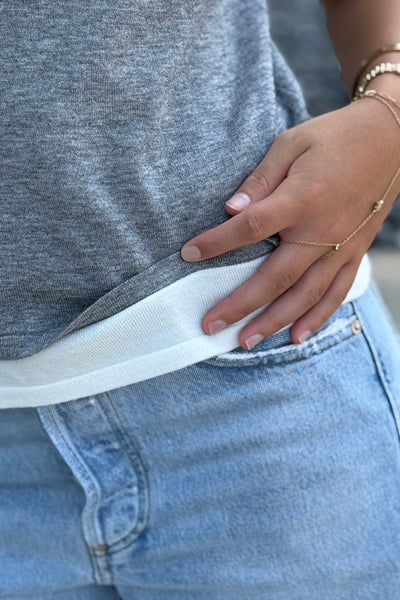 Jackie Layered Sweater Tee