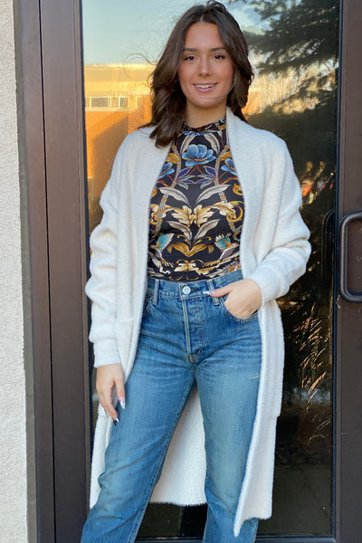 Farm Rio Black Garden Jersey Top