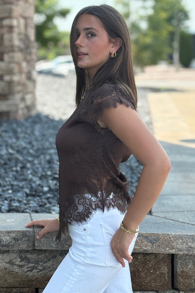 Jolie Lace Trim Top
