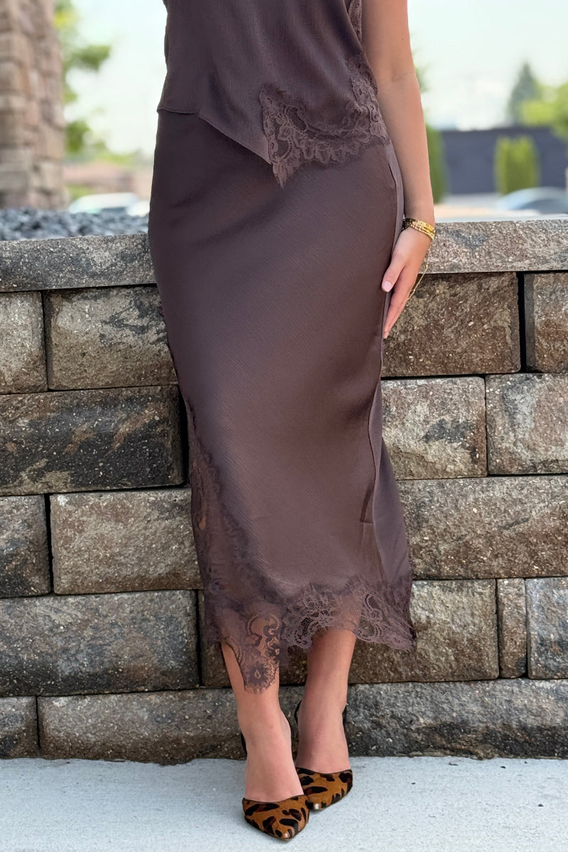 Jolie Lace Trim Skirt