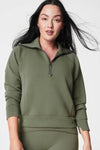 .Spanx Air Essentials Half Zip Pullover, Clover