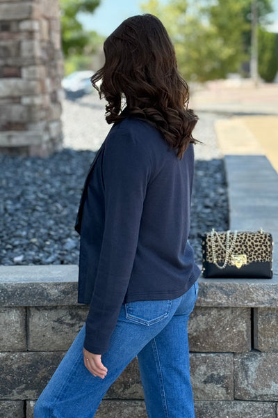 .Brooke Mixed Media Waterfall Cardigan/Jacket