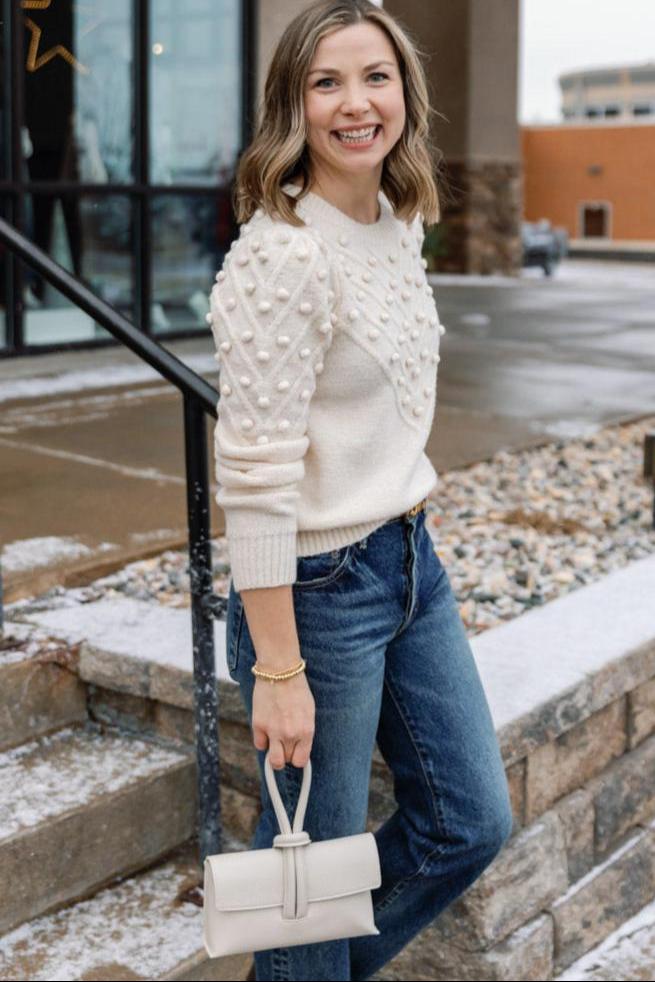 Marcy Pom Pom Sweater