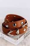 Oakley Studded Belt, Saddle