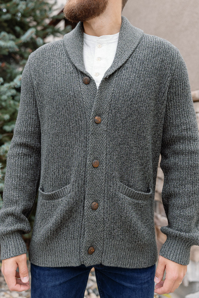 Logan Cable Shawl Collar Cardigan