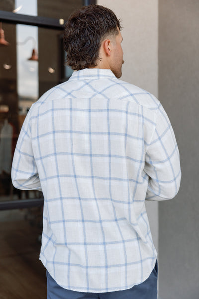 Rails Lennox Shirt, Parchment Sky Melange