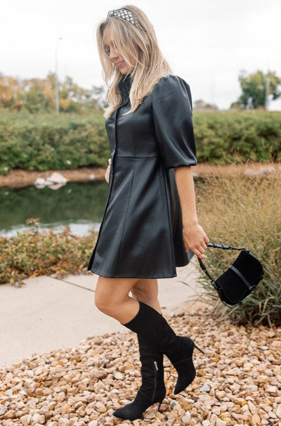 Hailey Faux Leather Dress