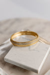 Gold Pavé Wide Bangle