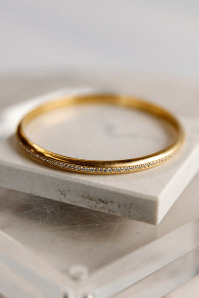 Gold Pavé Bangle