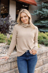 Arie Ribbed Turtleneck Sweater