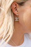 Designer Vintage Silver Charm Earrings