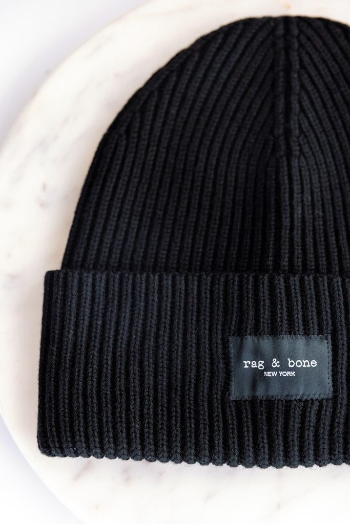 Rag & Bone Blake Beanie, Black