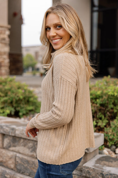 Arie Ribbed Turtleneck Sweater