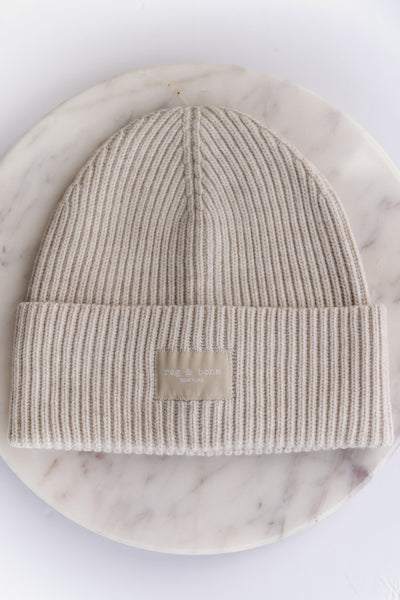 .Rag & Bone Blake Beanie, Ivory Heather