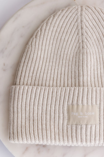 .Rag & Bone Blake Beanie, Ivory Heather