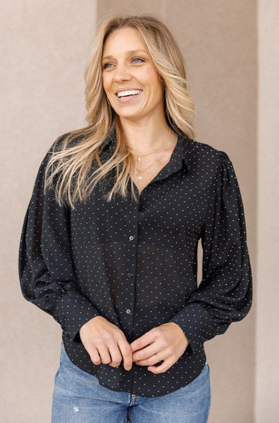 Aubrey Rhinestone Blouse