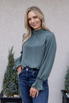 Jolie Mock Neck Blouse